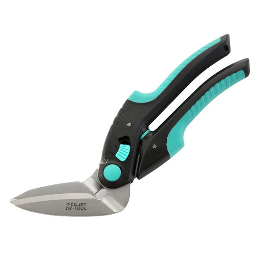 C.JET TOOL 10" Heavy Duty Scissors Multipurpose, Scissors for Carpet, Cardboard and Recycle (Turquoise)