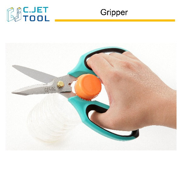C.JET TOOL 8" Sharp Stainless Kitchen Scissors Meat Vegetables Herbs Food Cutting Shear Heavy Duty Cooking Scissors with Soft Grip Utility Multi-Purpose Carton Opening Tip Blade (Turquoise)
