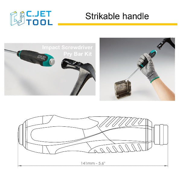 C.JET TOOL 5 Pack Tack Lifter, Nail Puller, Upholstery Staple Remover, Rivet Removal Tool, Tack Puller, Screwdriver for Furniture