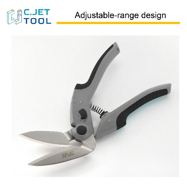 C.JET TOOL 10" Heavy Duty Scissors Multipurpose, Scissors for Carpet, Cardboard and Recycle (Black)