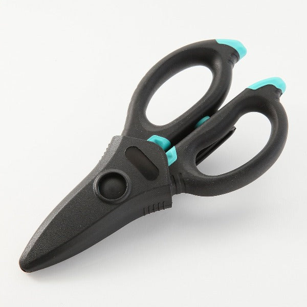 C.JET TOOL 6" Stainless Electrician Scissors Heavy Duty Professional for Aluminium Copper Soft Cable (Turquoise)