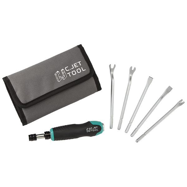C.JET TOOL 5 Pack Tack Lifter, Nail Puller, Upholstery Staple Remover, Rivet Removal Tool, Tack Puller, Screwdriver for Furniture