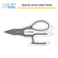 C.JET TOOL 7" Stainless Professional Electrician Scissors Multi-Grip Design Aluminium Copper Soft Cable