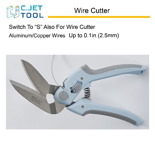 C.JET TOOL 8" Heavy Duty Scissors, Industrial Scissors, Multipurpose, Scissors for Carpet, Cardboard and Recycle, Professional Soft Grip Stainless Steel (Blue)